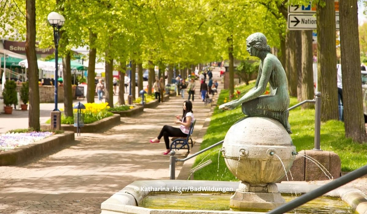 Die Brunnenallee in Bad Wildungen