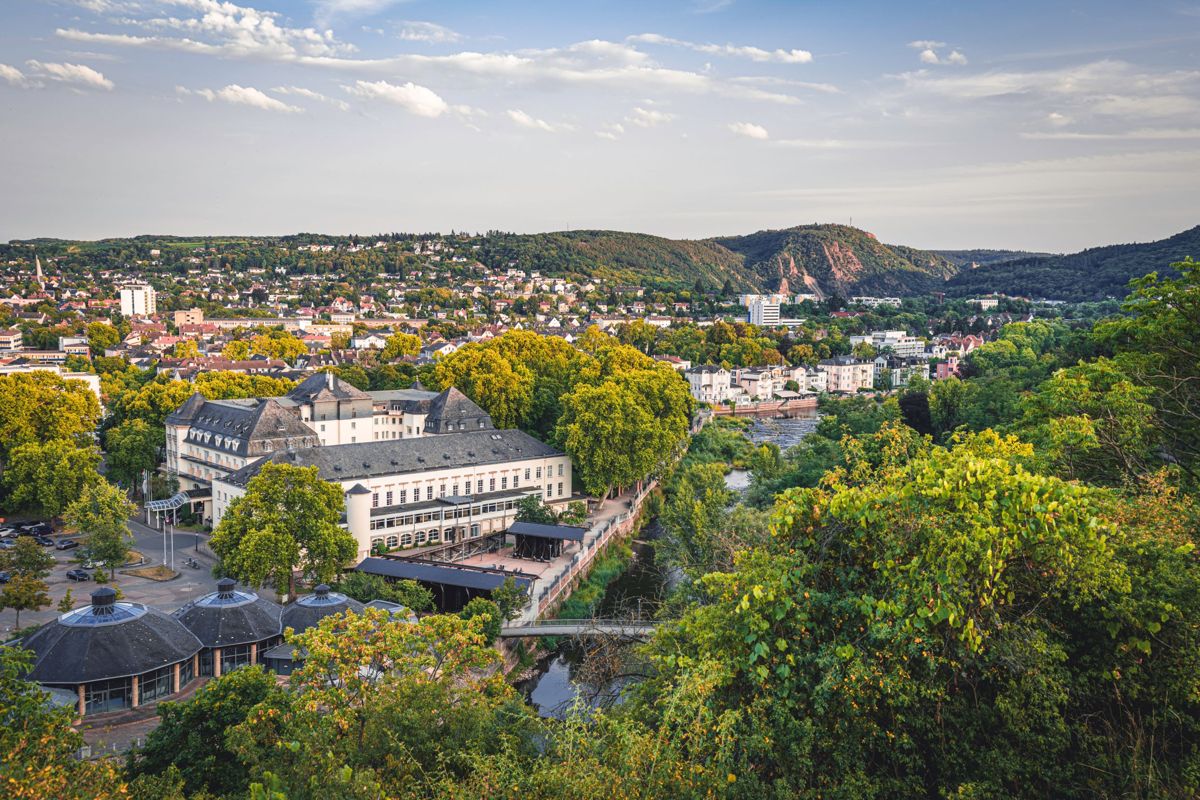 Luftbild Bad Kreuznach mit Crucenia Thermen & D Parkhotel Kurhaus